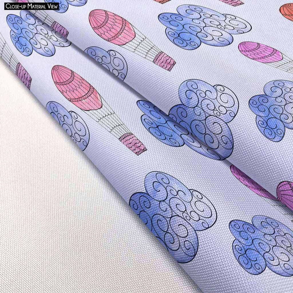 Watercolor Balloons & Clouds D2 Cushion Cover Throw Pillow