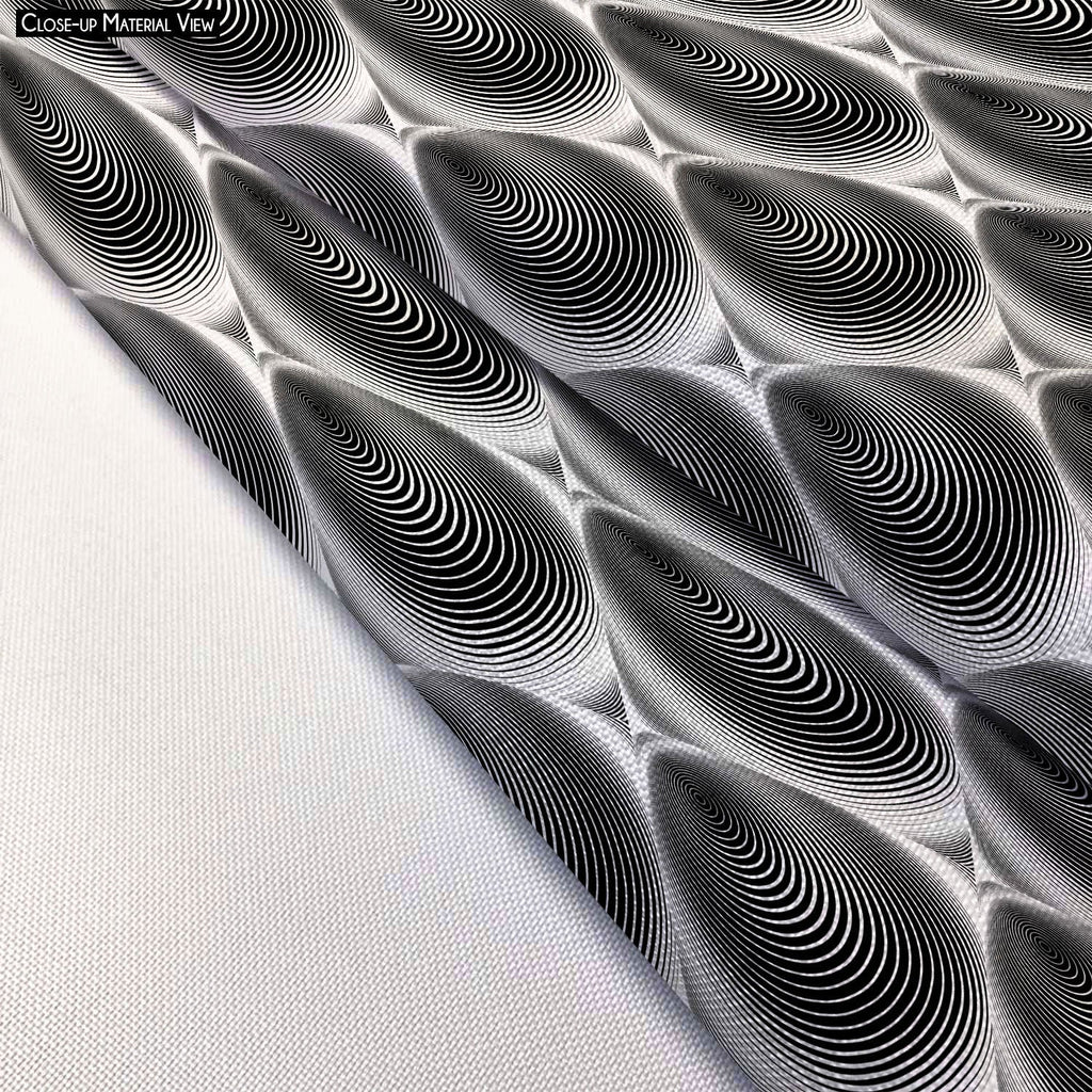 Monochrome Cone Illusion Cushion Cover Throw Pillow