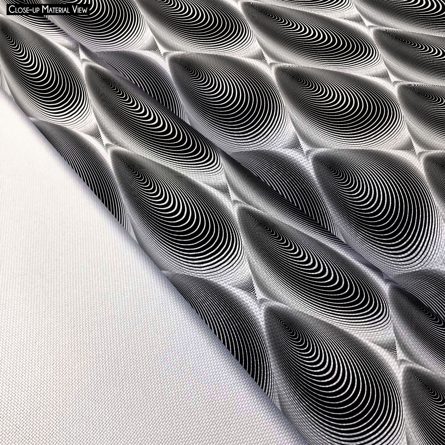 Monochrome Cone Illusion Cushion Cover Throw Pillow