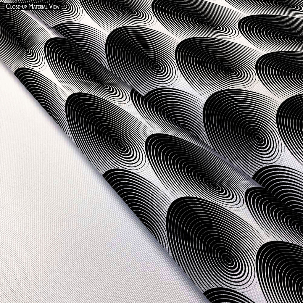 Monochrome Ellipse Cushion Cover Throw Pillow
