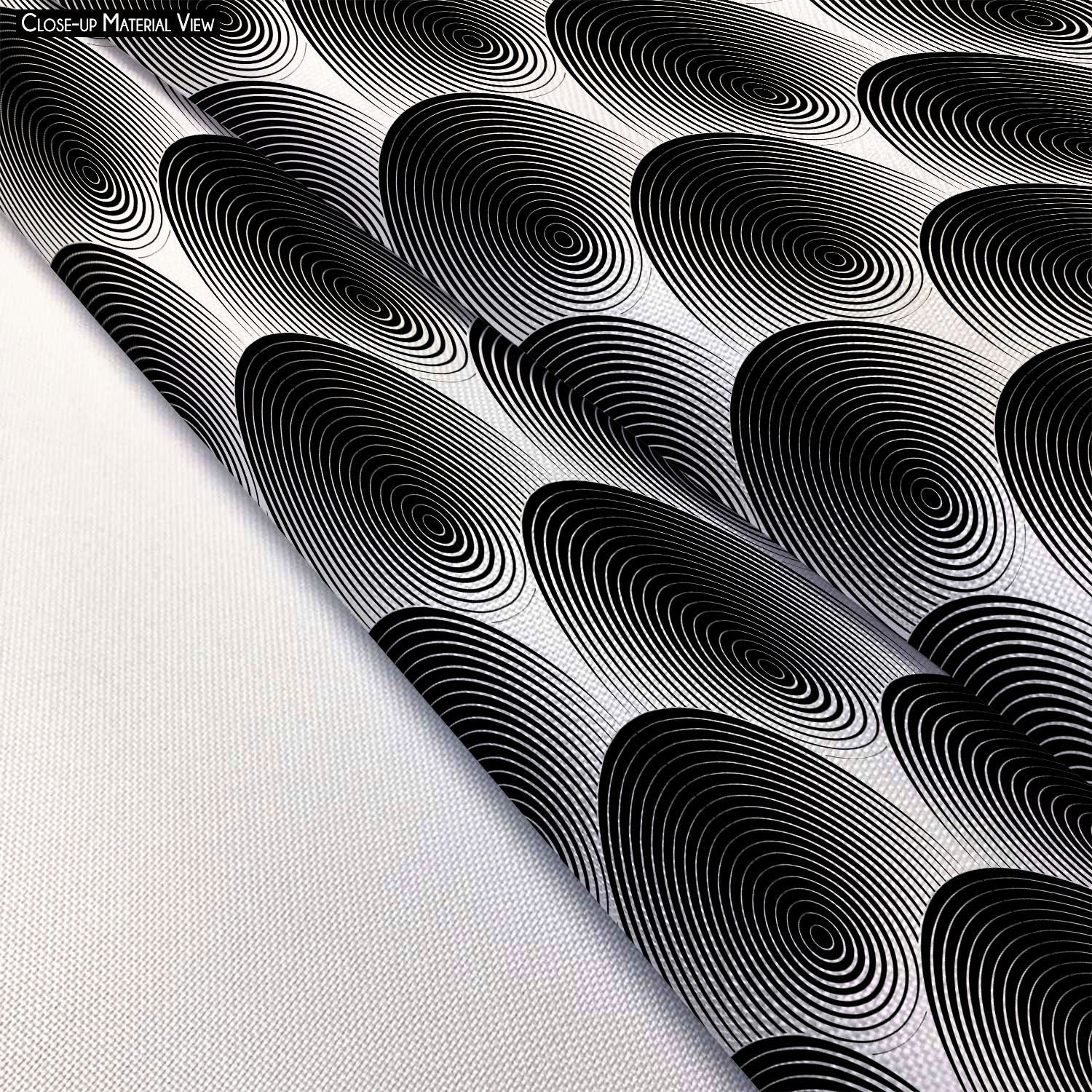 Monochrome Ellipse Cushion Cover Throw Pillow