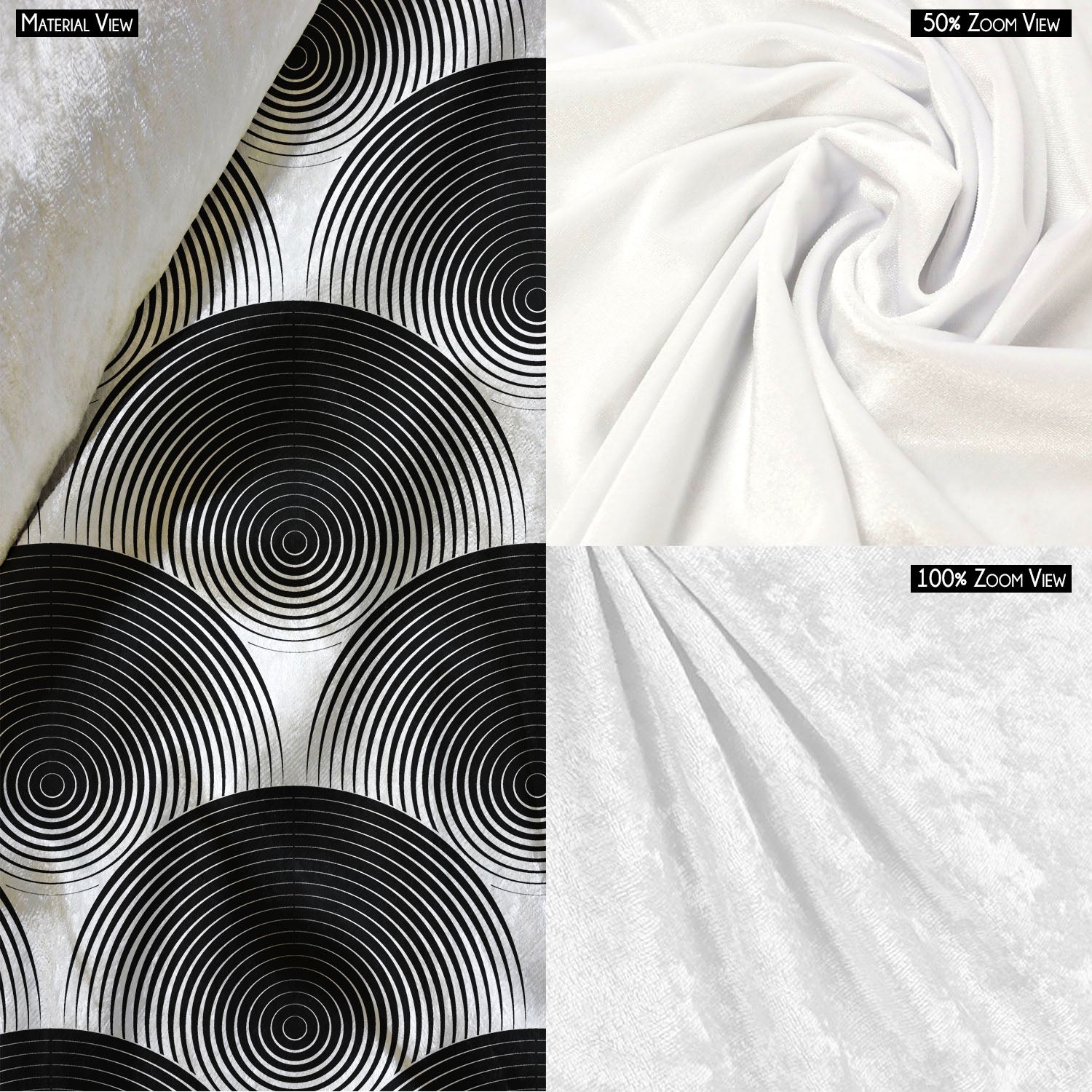 Monochrome Ellipse Cushion Cover Throw Pillow