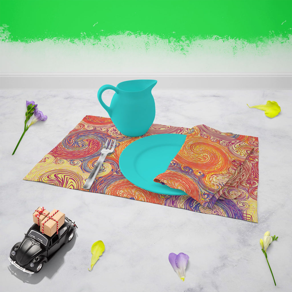 Grunge Swirls Table Napkin