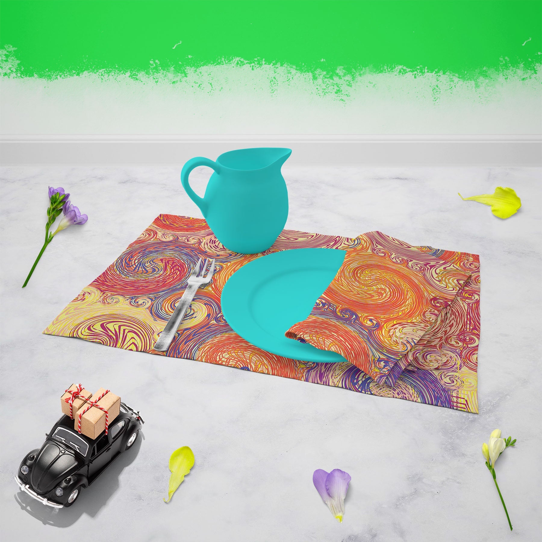 Grunge Swirls Table Napkin