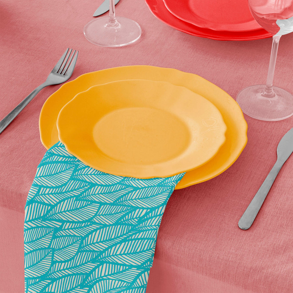 Blue Leaf D1 Table Napkin