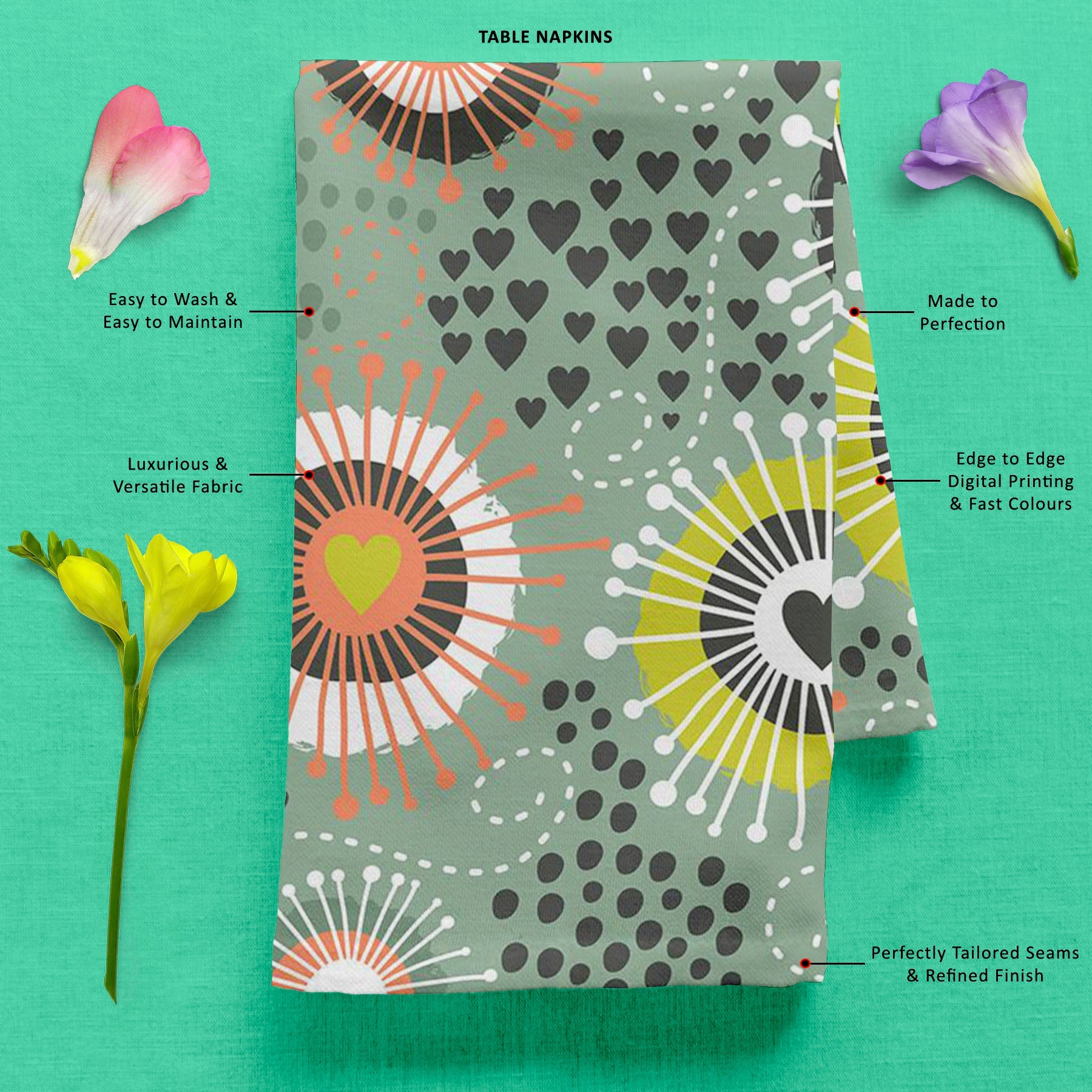 Psychedelic Art D2 Table Napkin