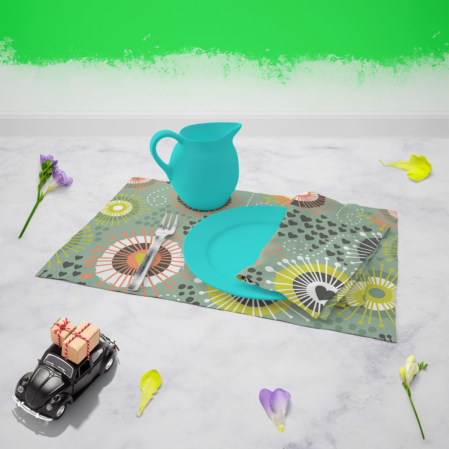 Psychedelic Art D2 Table Napkin