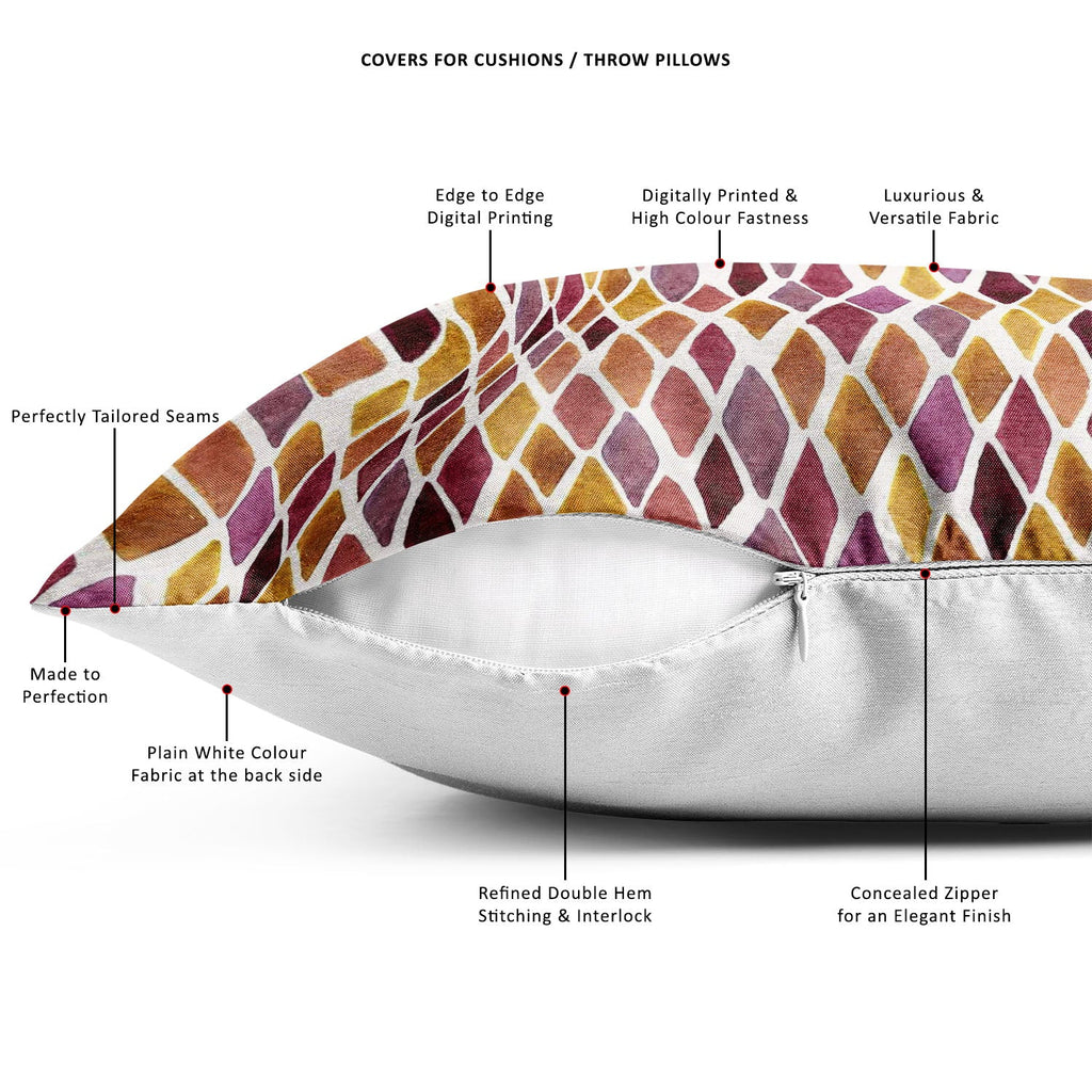Checked D2 Cushion Cover Throw Pillow