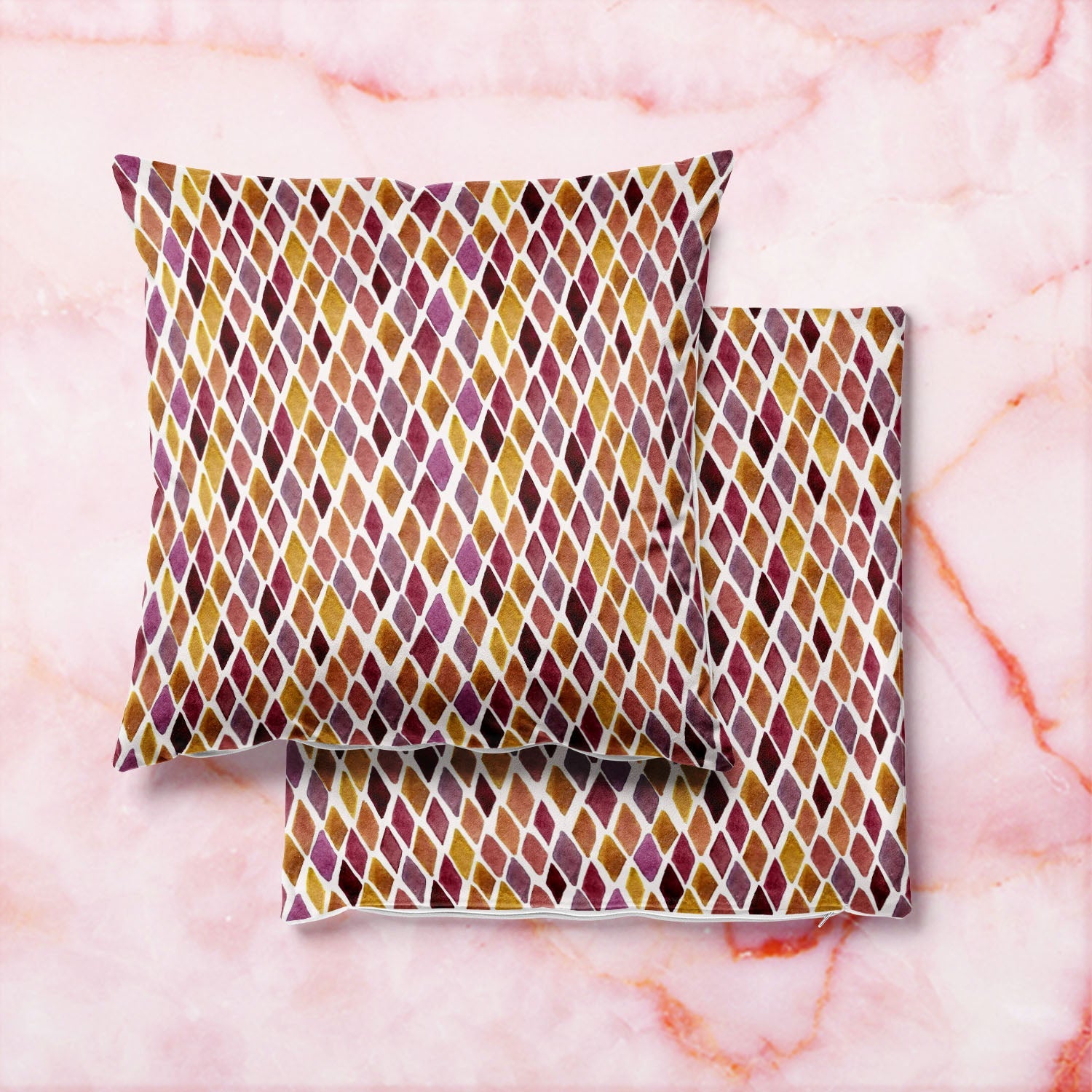 Checked D2 Cushion Cover Throw Pillow