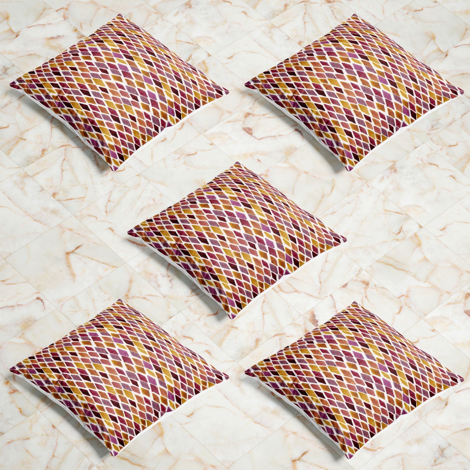 Checked D2 Cushion Cover Throw Pillow