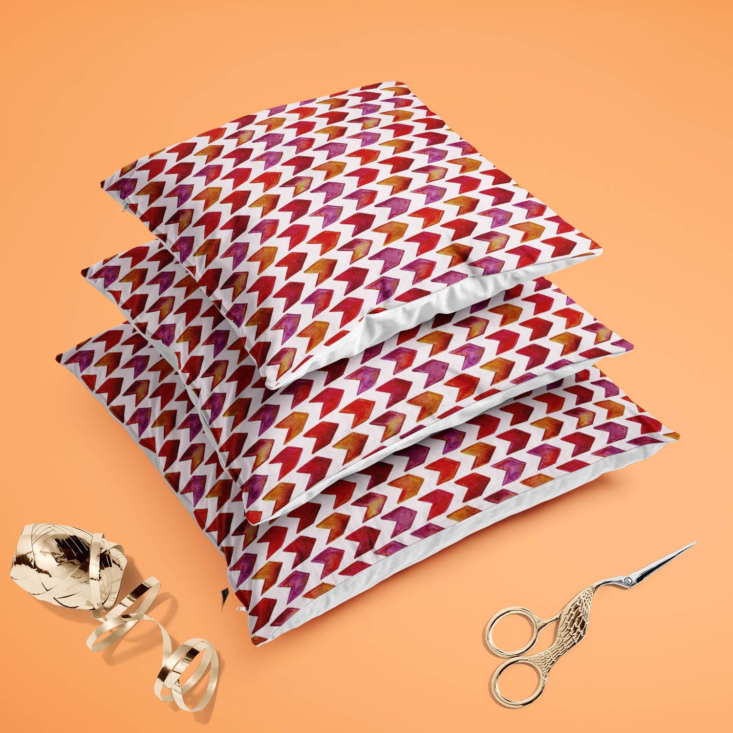 Arrowed D1 Cushion Cover Throw Pillow