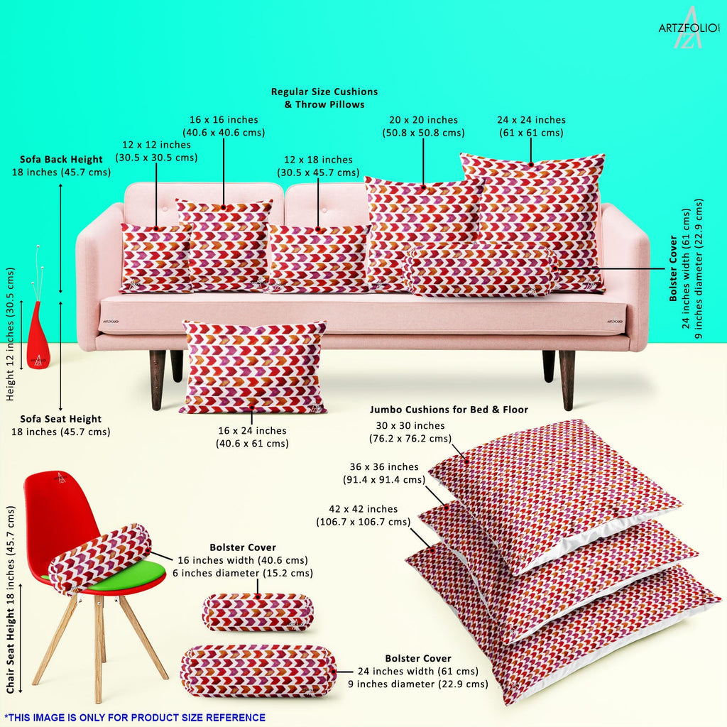 Arrowed D1 Cushion Cover Throw Pillow