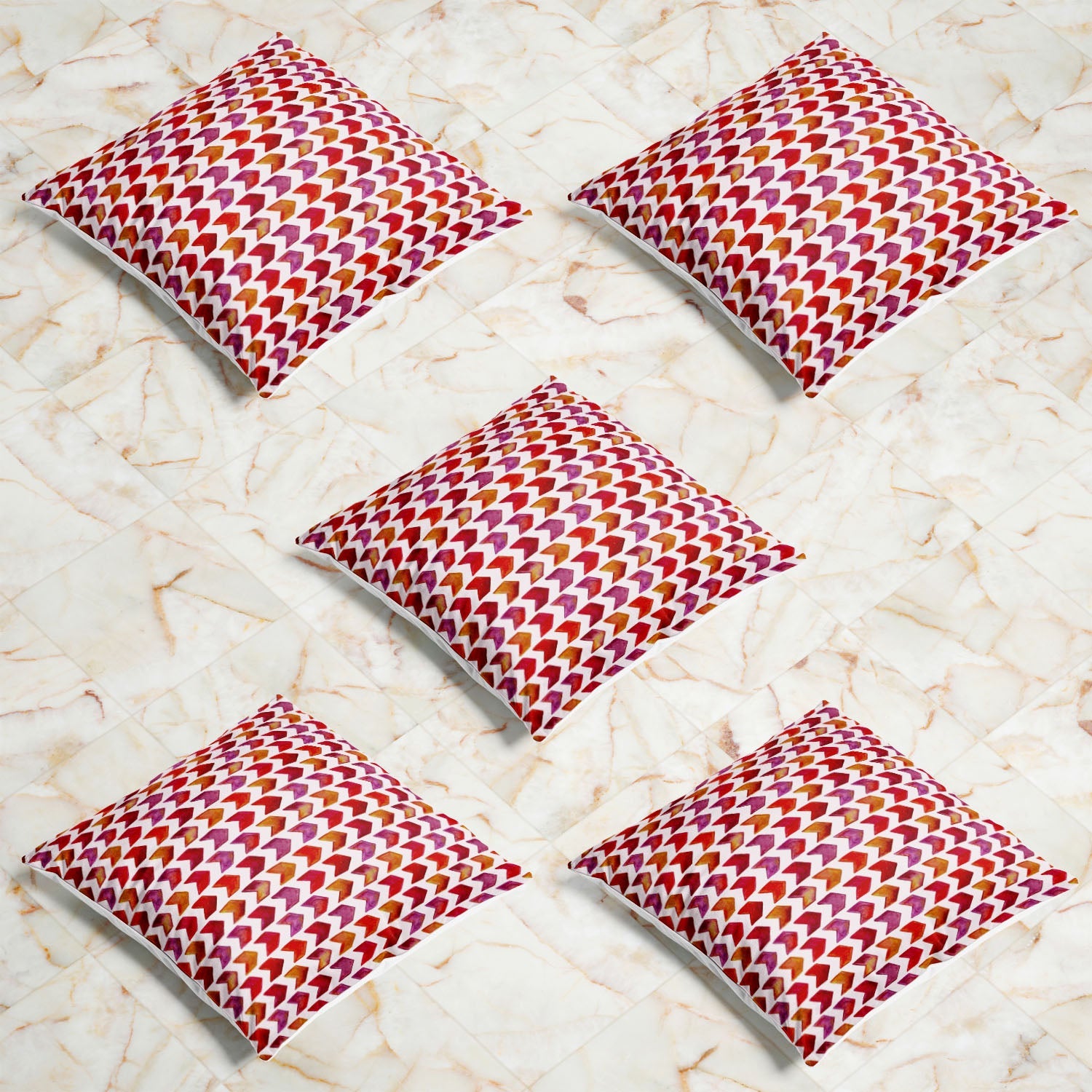 Arrowed D1 Cushion Cover Throw Pillow