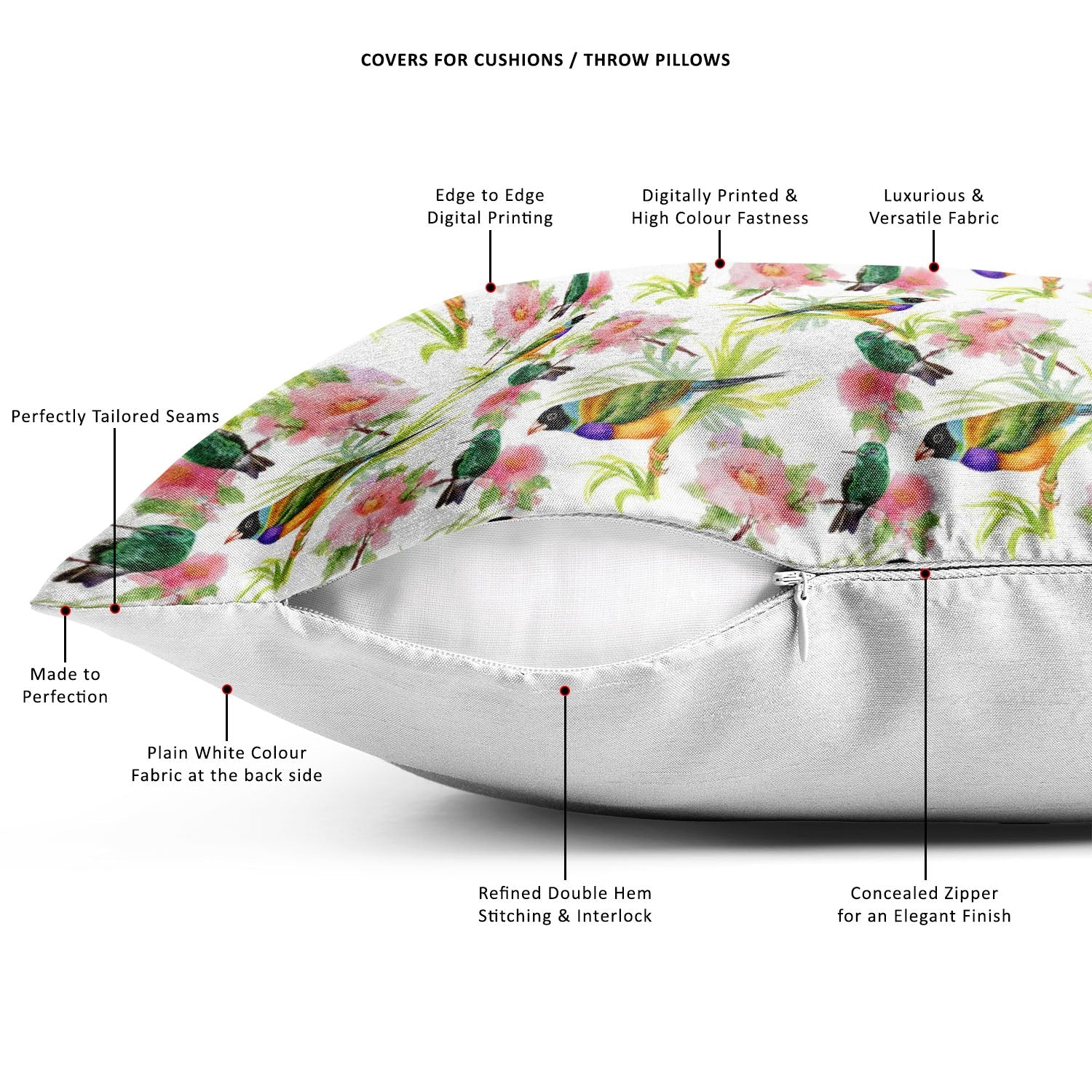 Tropical Beauty Cushion Cover Throw Pillow