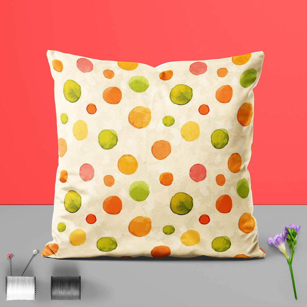 Watercolor Dots D1 Cushion Cover Throw Pillow