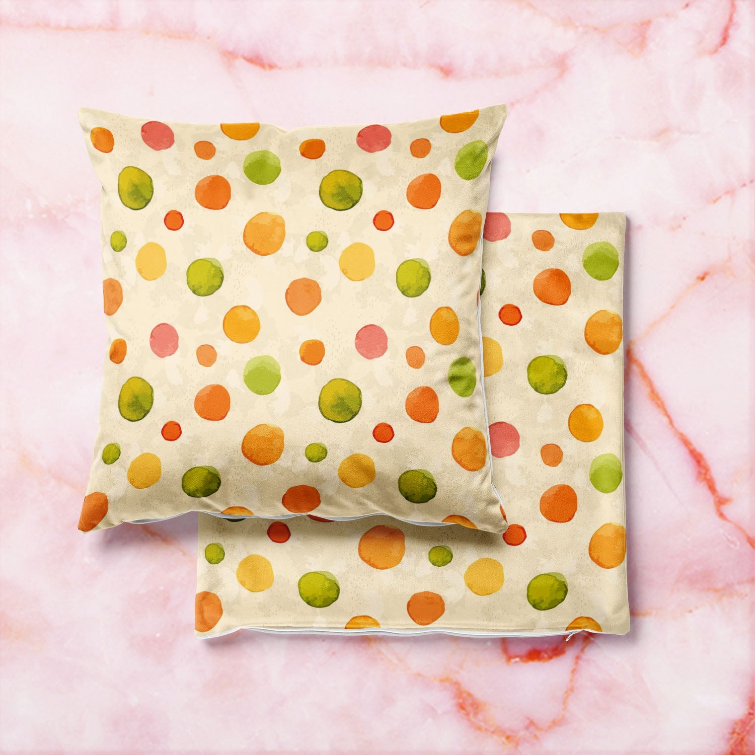 Watercolor Dots D1 Cushion Cover Throw Pillow