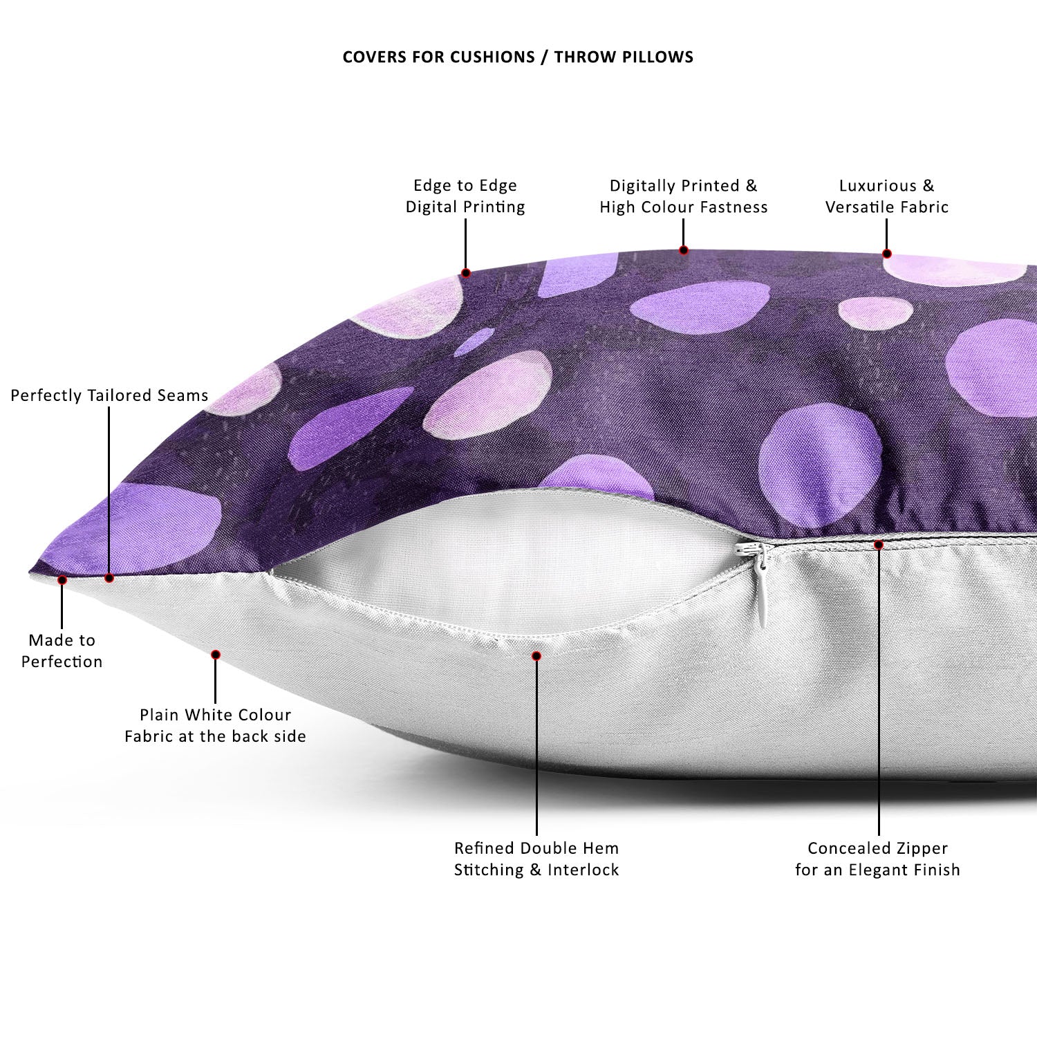 Watercolor Dots D2 Cushion Cover Throw Pillow