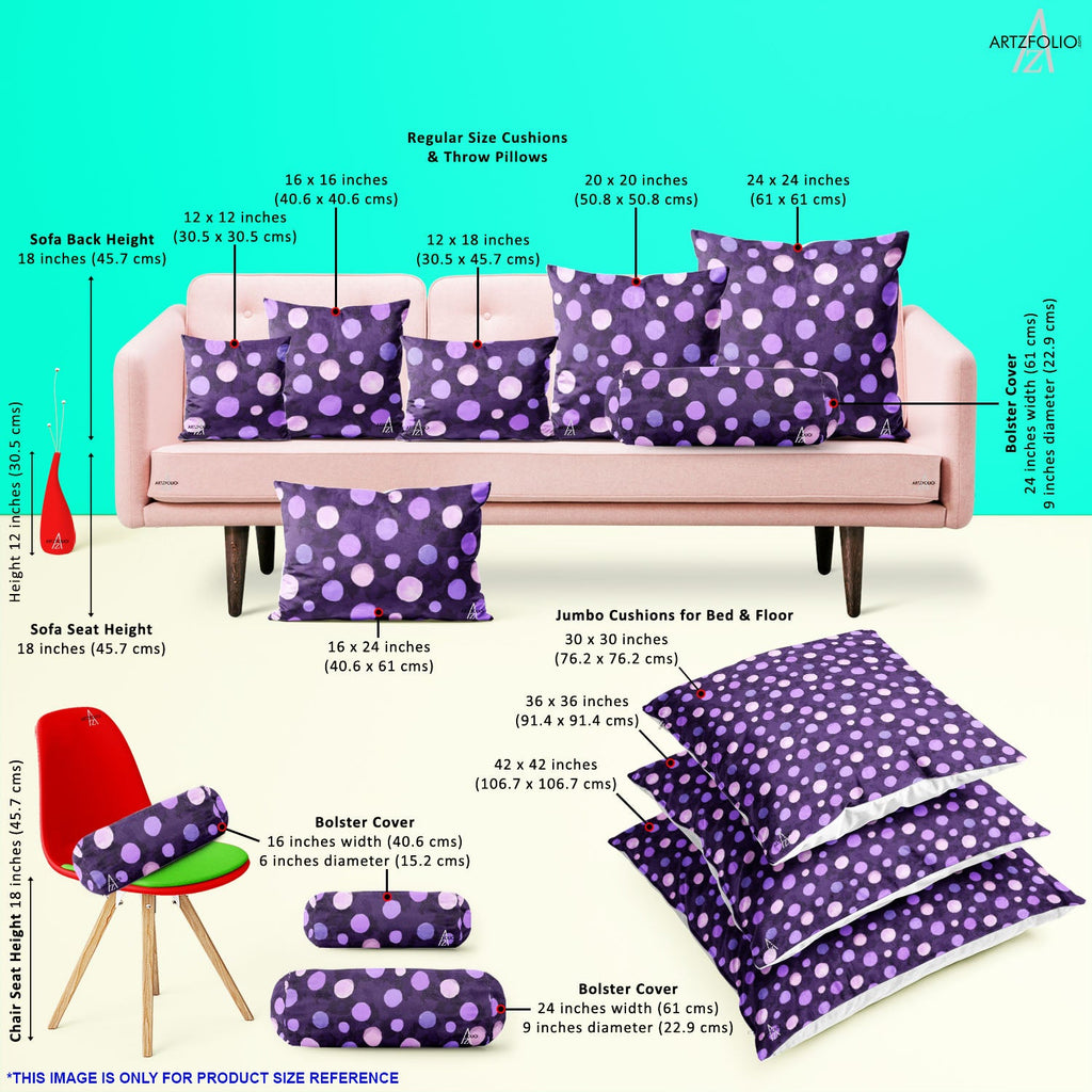 Watercolor Dots D2 Cushion Cover Throw Pillow