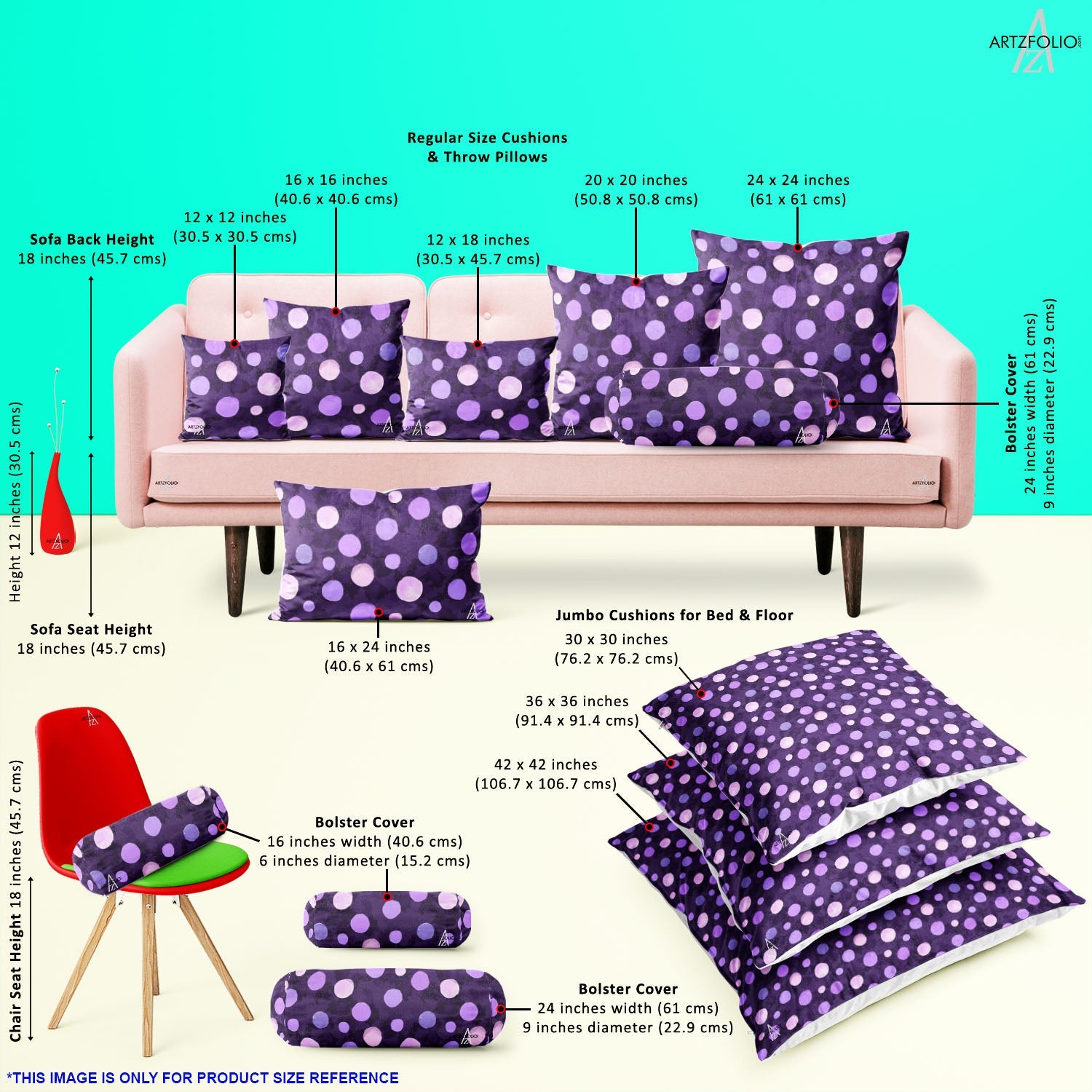 Watercolor Dots D2 Cushion Cover Throw Pillow