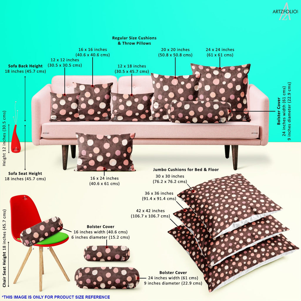 Watercolor Dots D3 Cushion Cover Throw Pillow