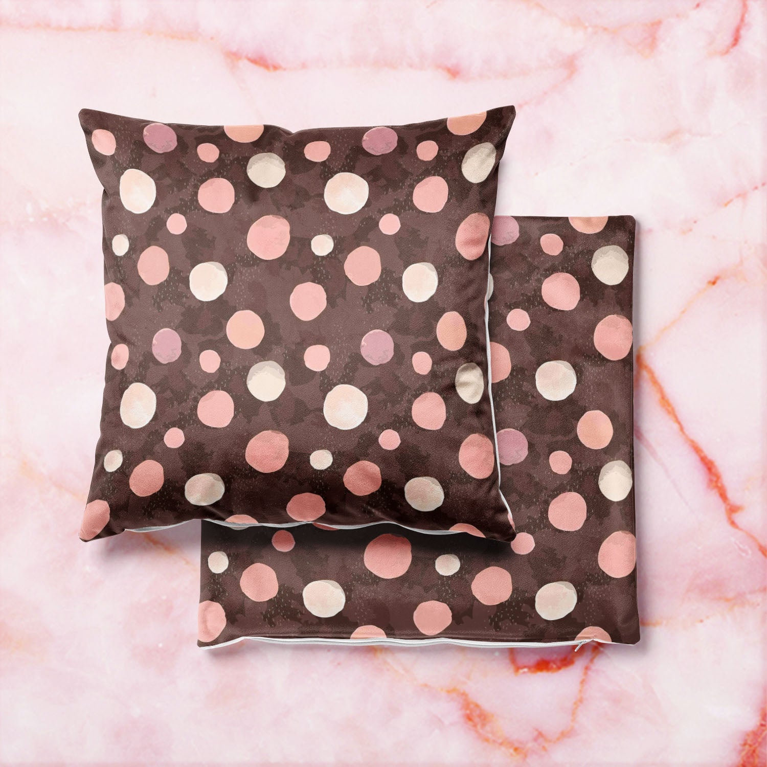 Watercolor Dots D3 Cushion Cover Throw Pillow