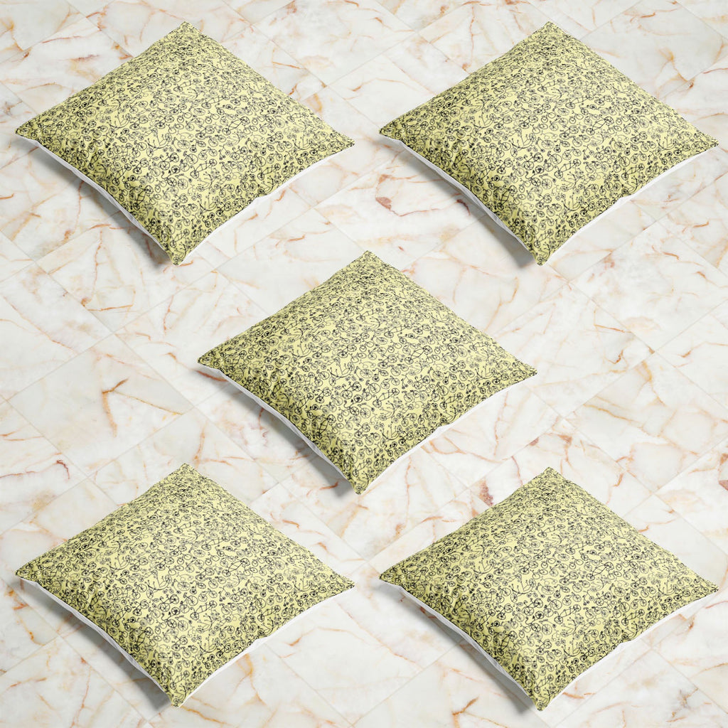 Hand Painted Bikes Cushion Cover Throw Pillow