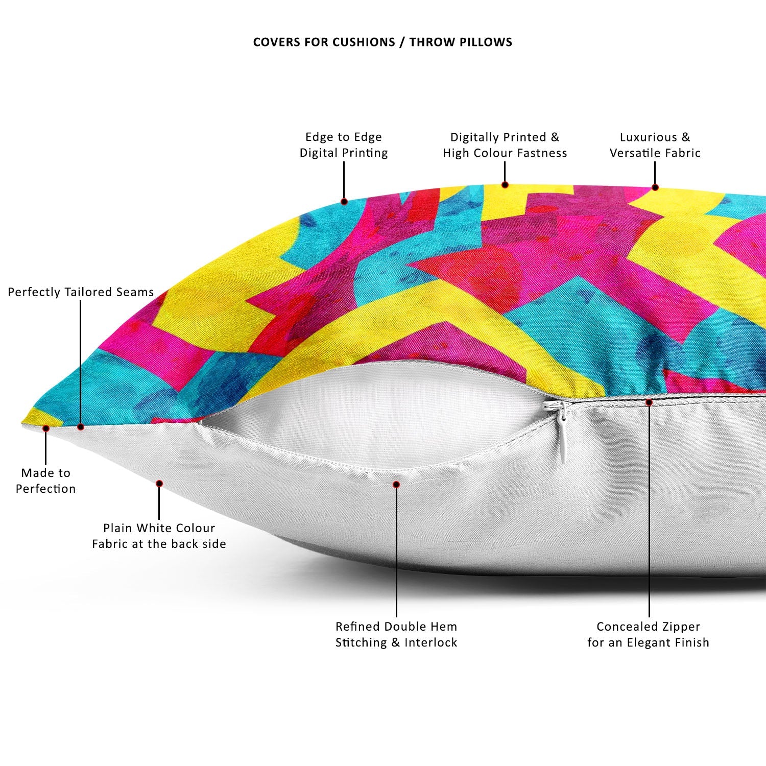 Geometric Style D1 Cushion Cover Throw Pillow