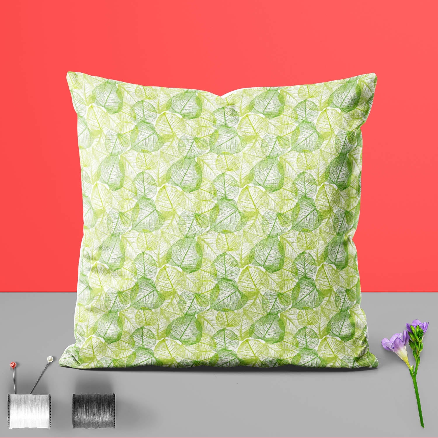 Floral & Leaves Cushion Cover Throw Pillow
