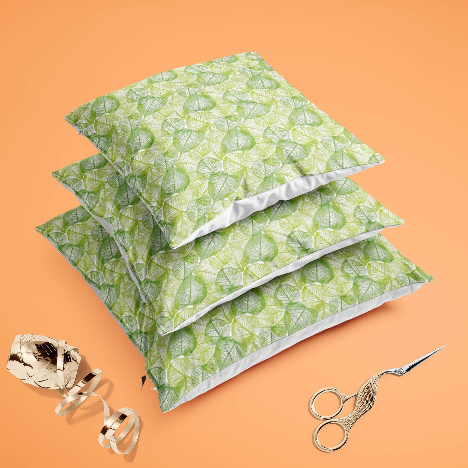 Floral & Leaves Cushion Cover Throw Pillow
