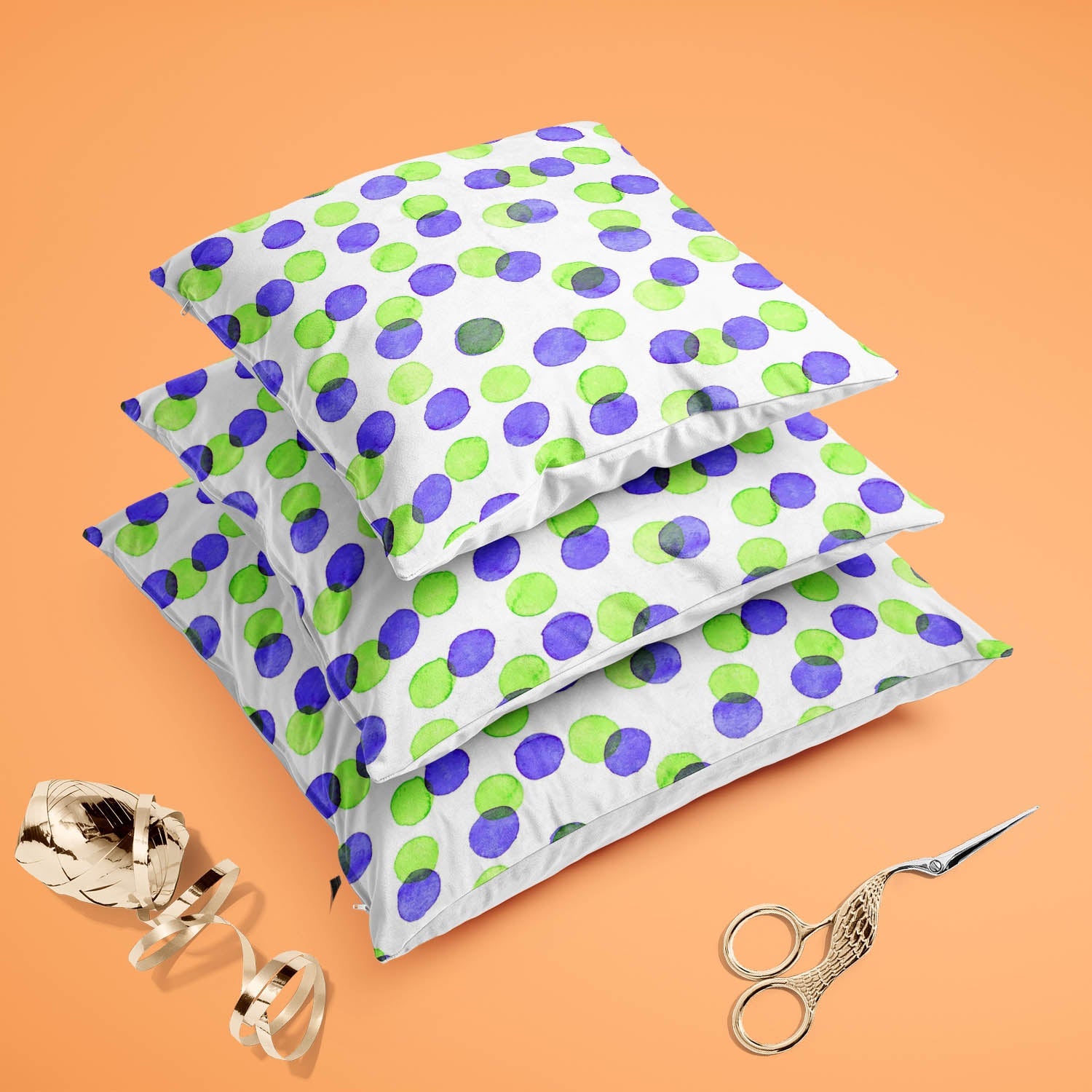 Watercolor Dots D4 Cushion Cover Throw Pillow