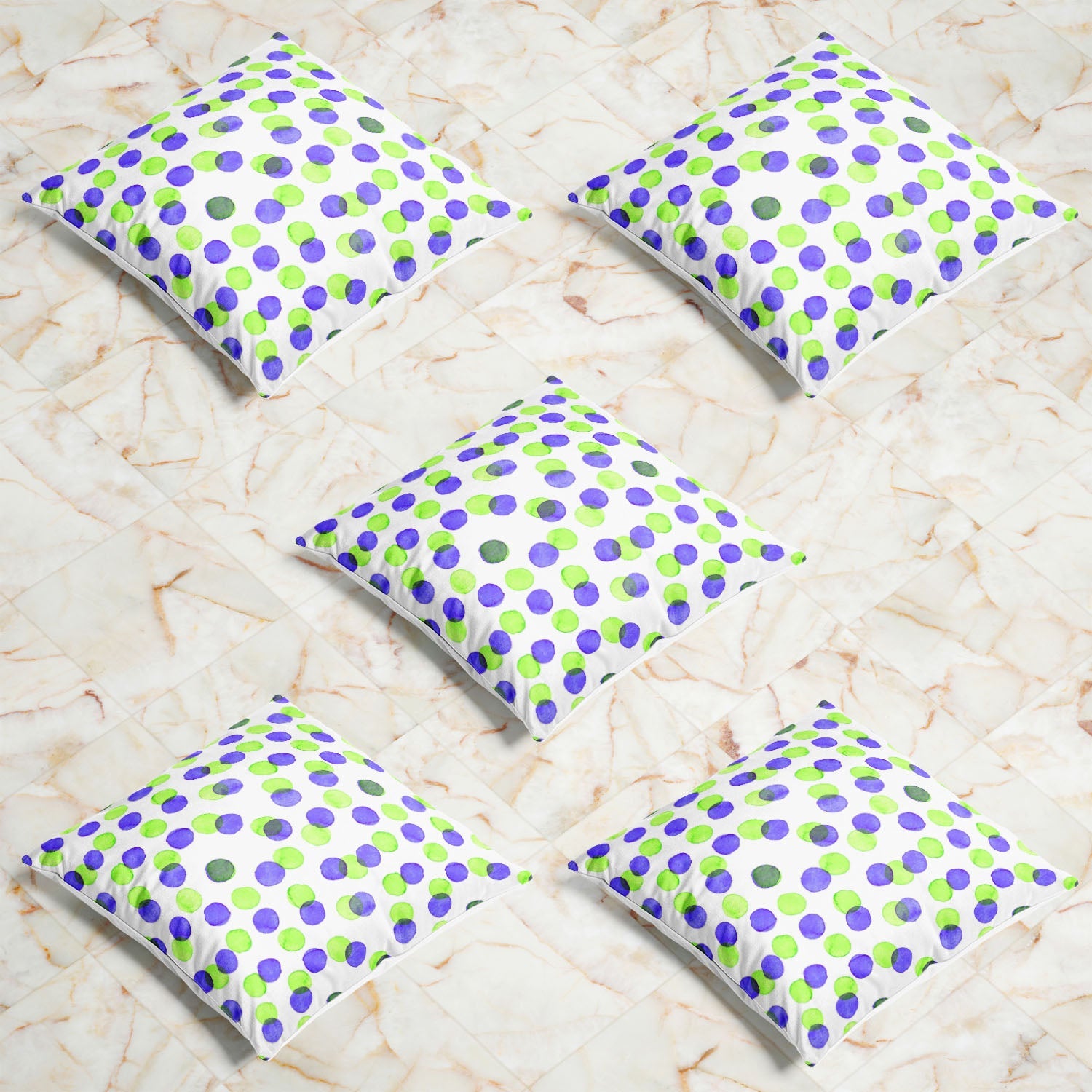 Watercolor Dots D4 Cushion Cover Throw Pillow