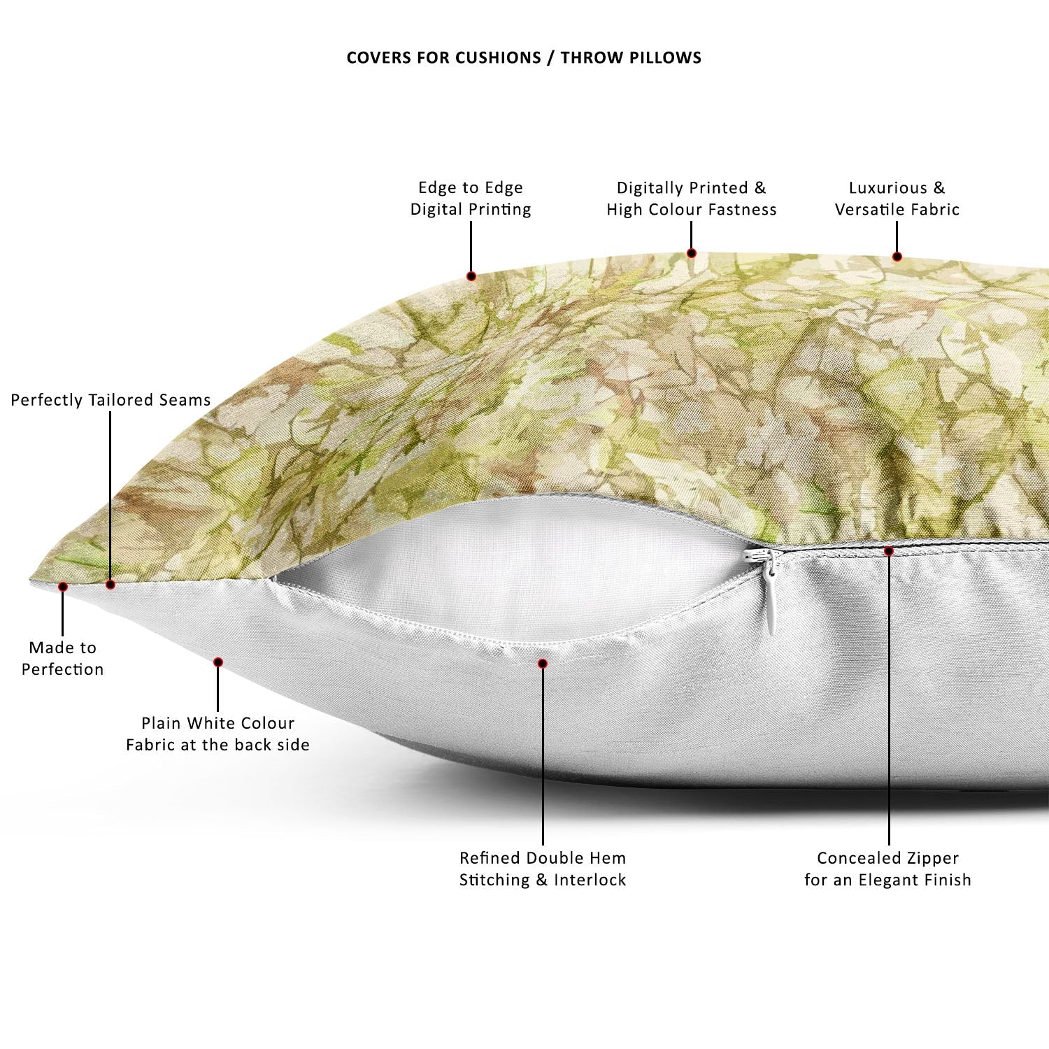 Bright Sand Cushion Cover Throw Pillow