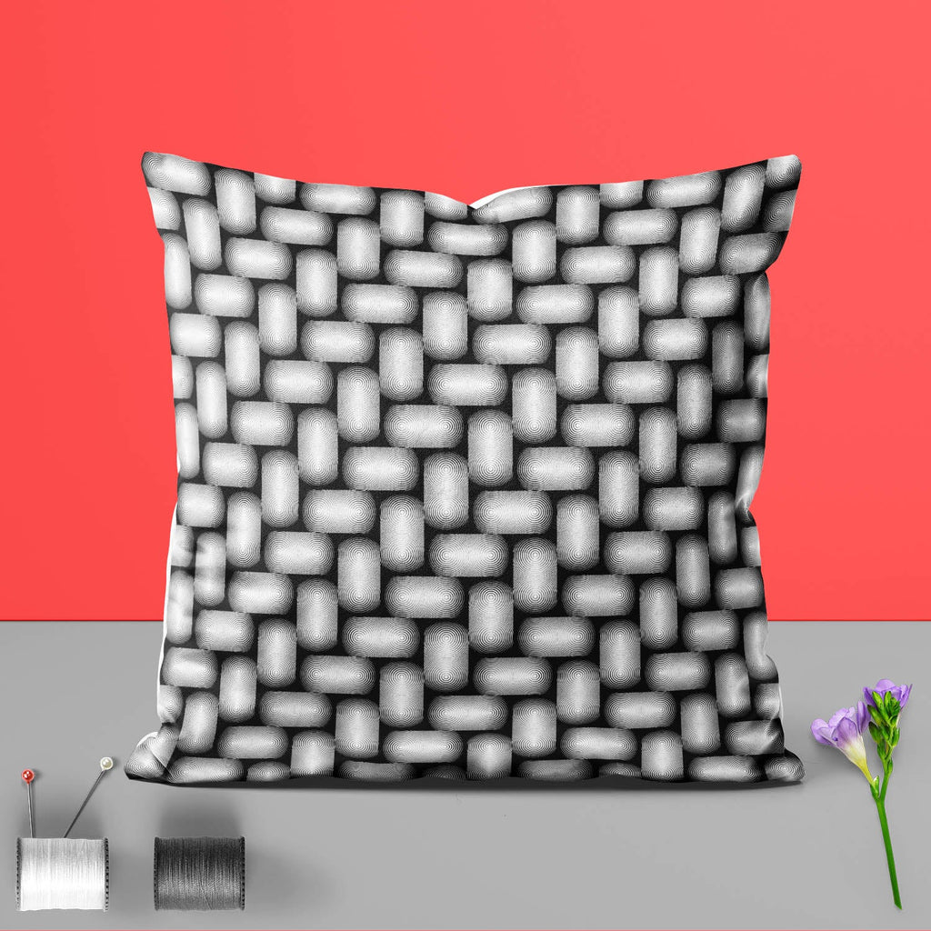 Monochrome Geometric D2 Cushion Cover Throw Pillow