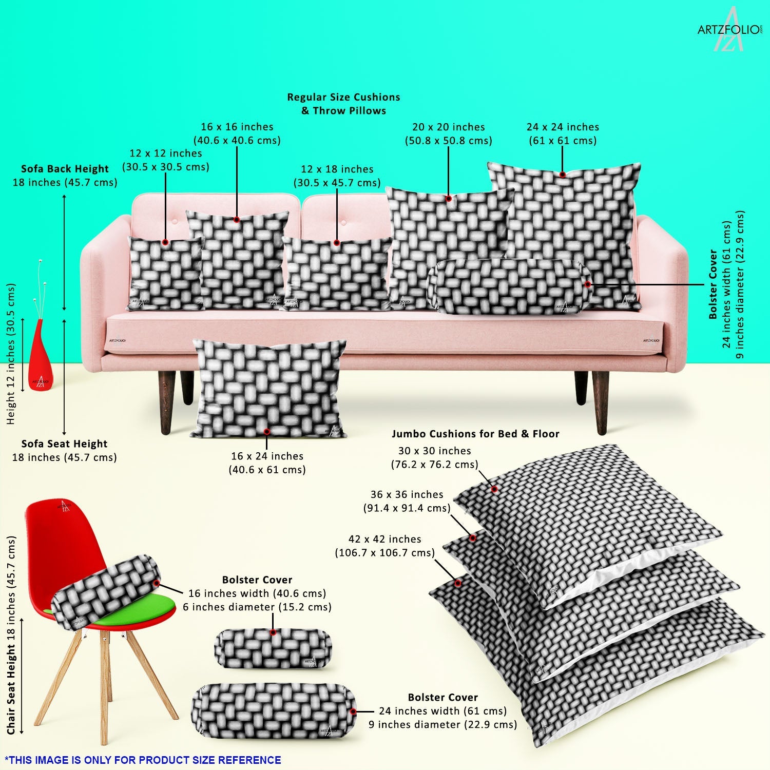 Monochrome Geometric D2 Cushion Cover Throw Pillow