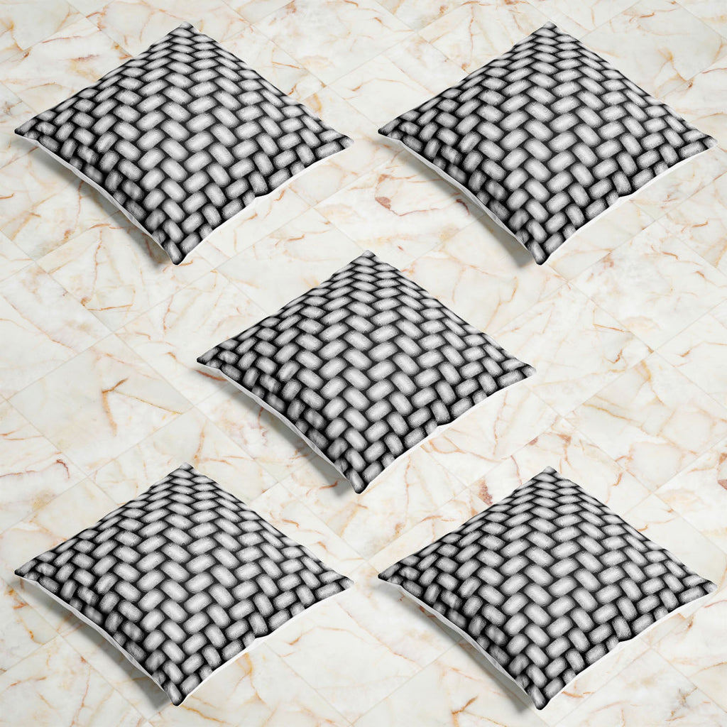 Monochrome Geometric D2 Cushion Cover Throw Pillow