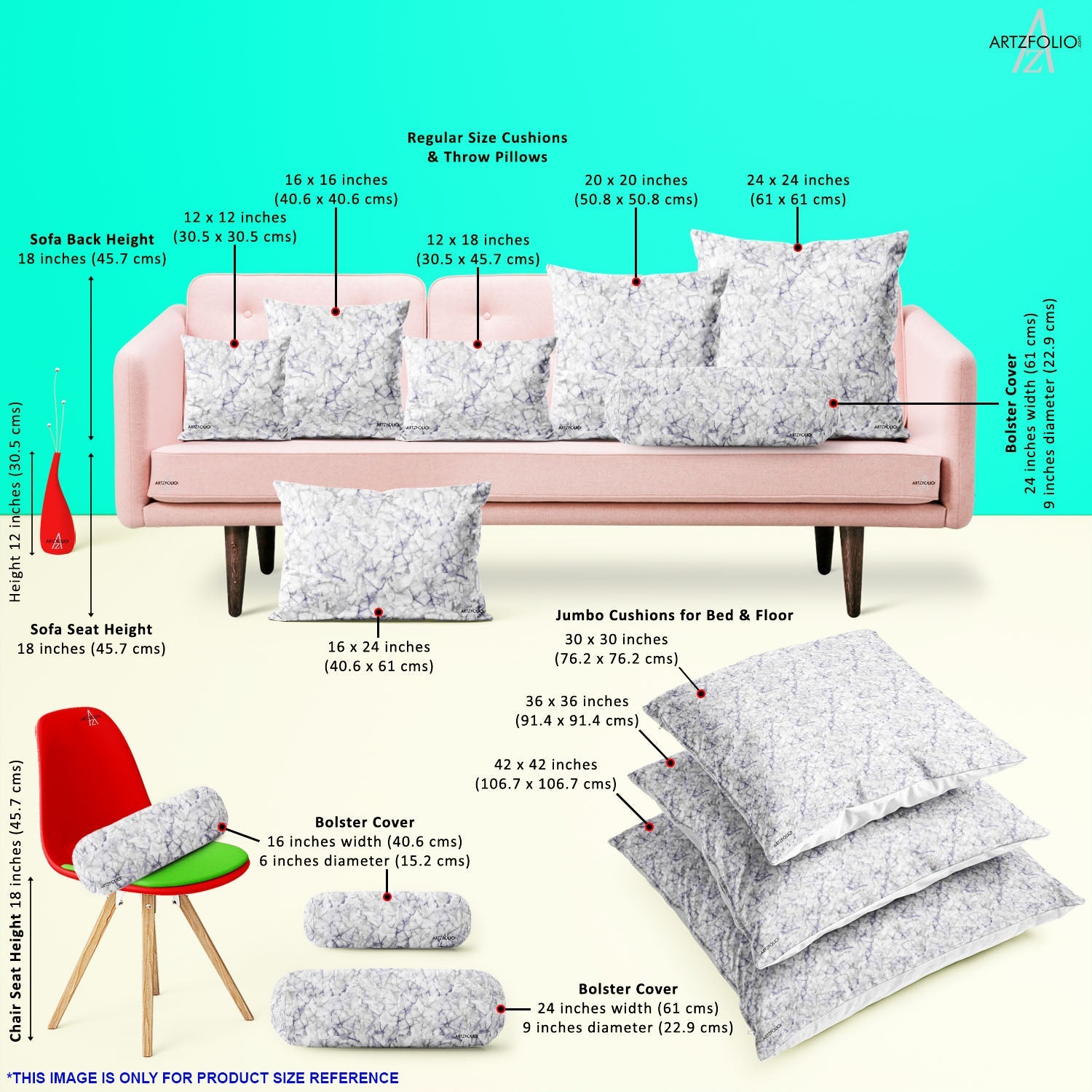 Bright Monochrome Cushion Cover Throw Pillow