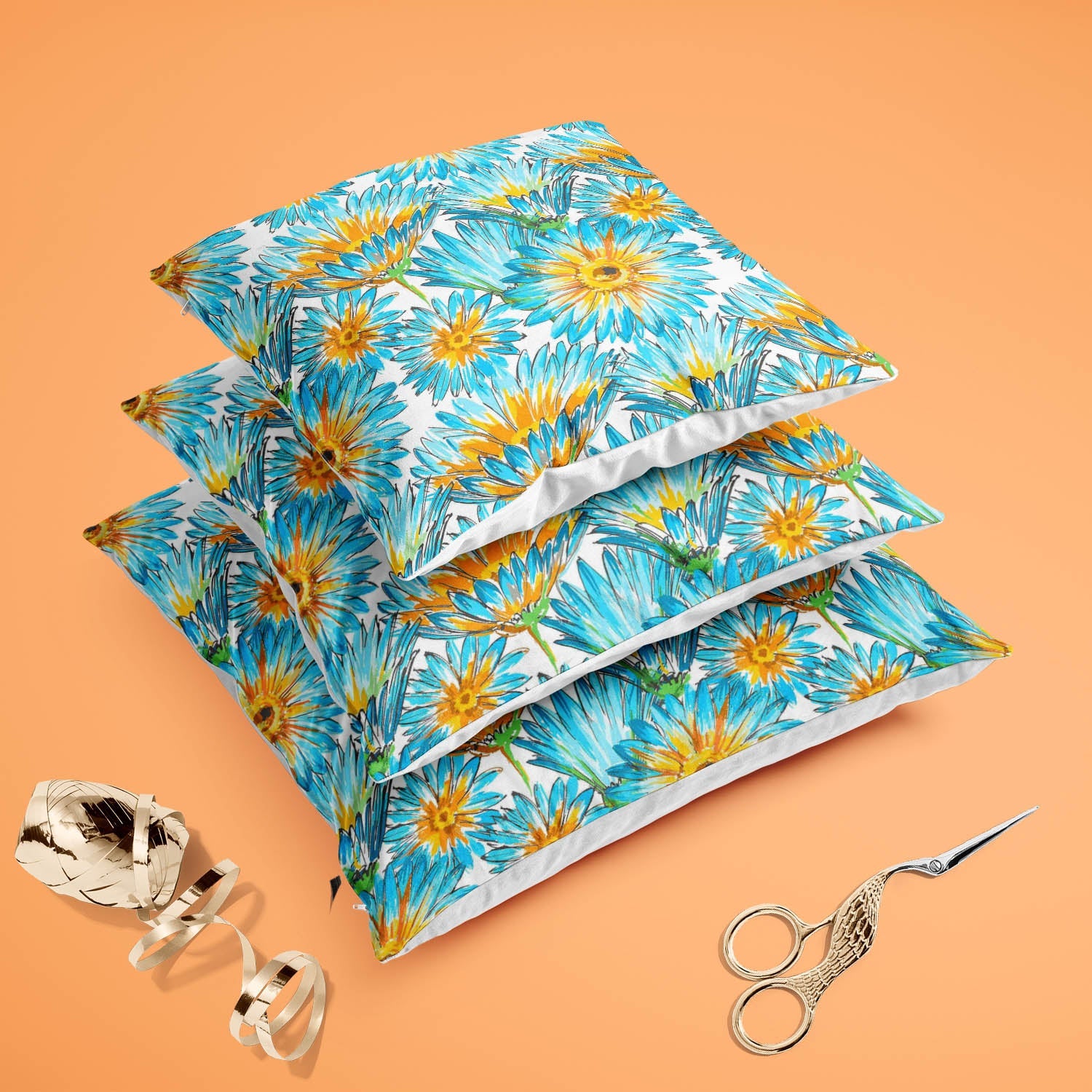 Budding Flowers D2 Cushion Cover Throw Pillow