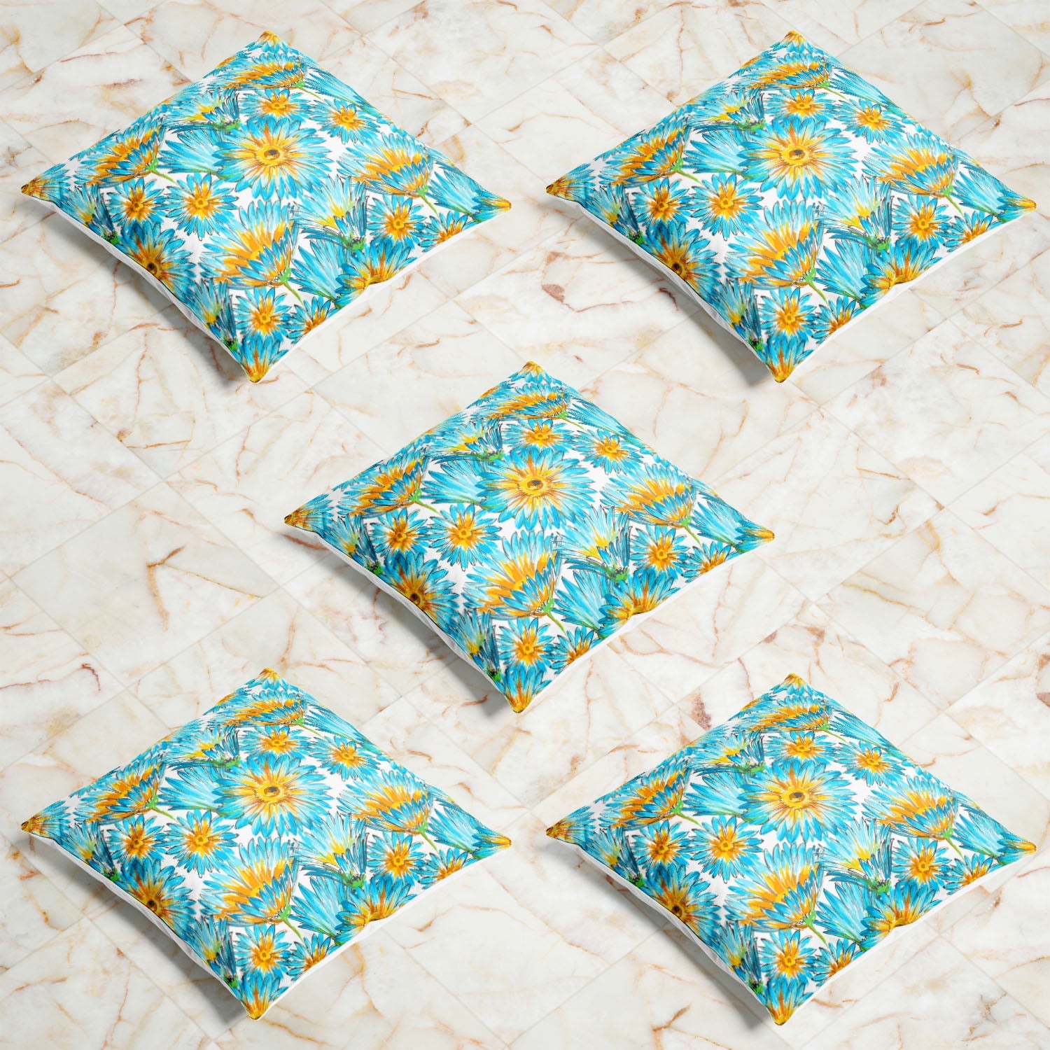 Budding Flowers D2 Cushion Cover Throw Pillow
