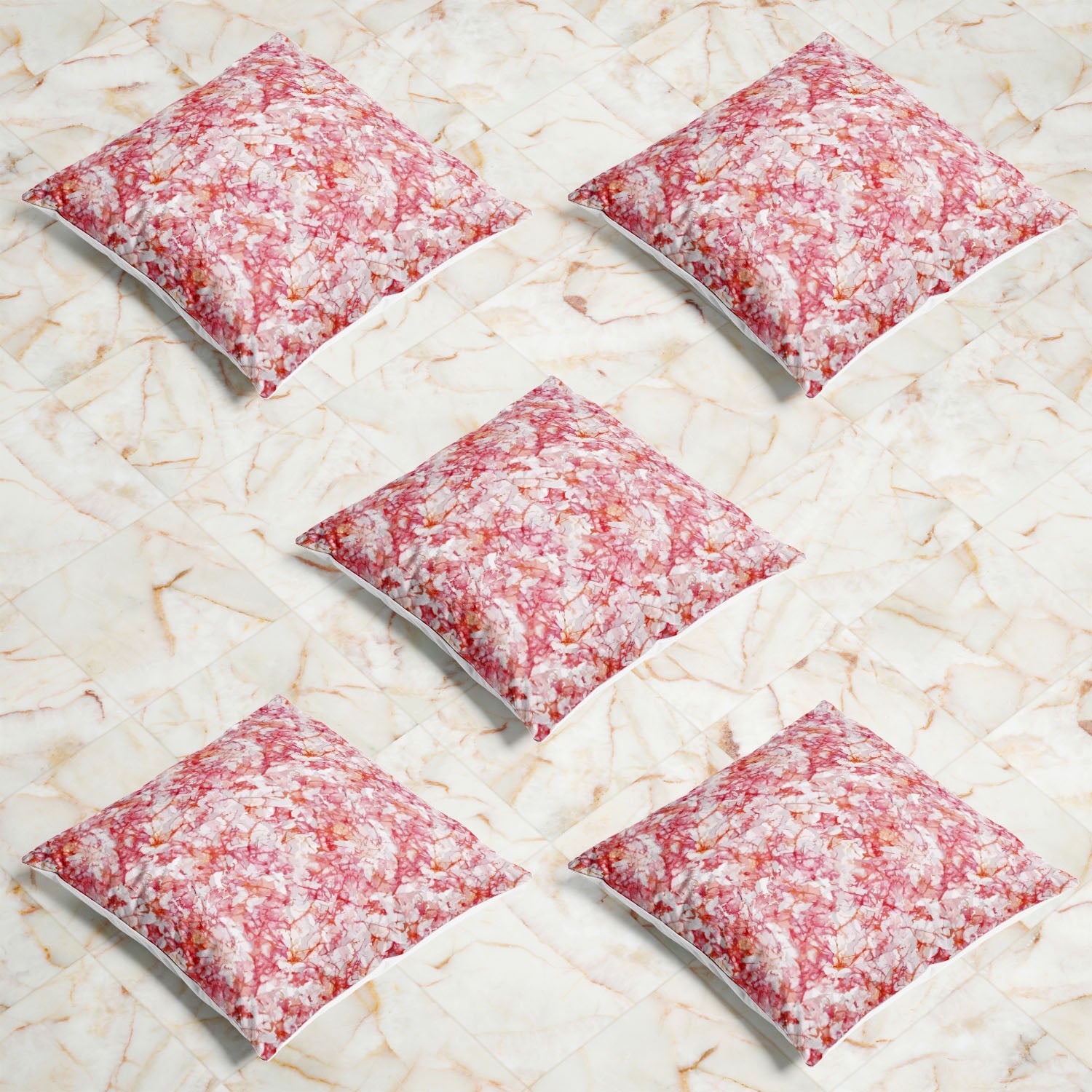Bright Red Cushion Cover Throw Pillow
