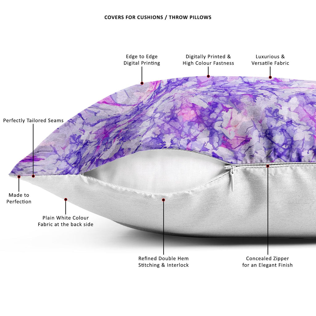 Bright Purple Cushion Cover Throw Pillow