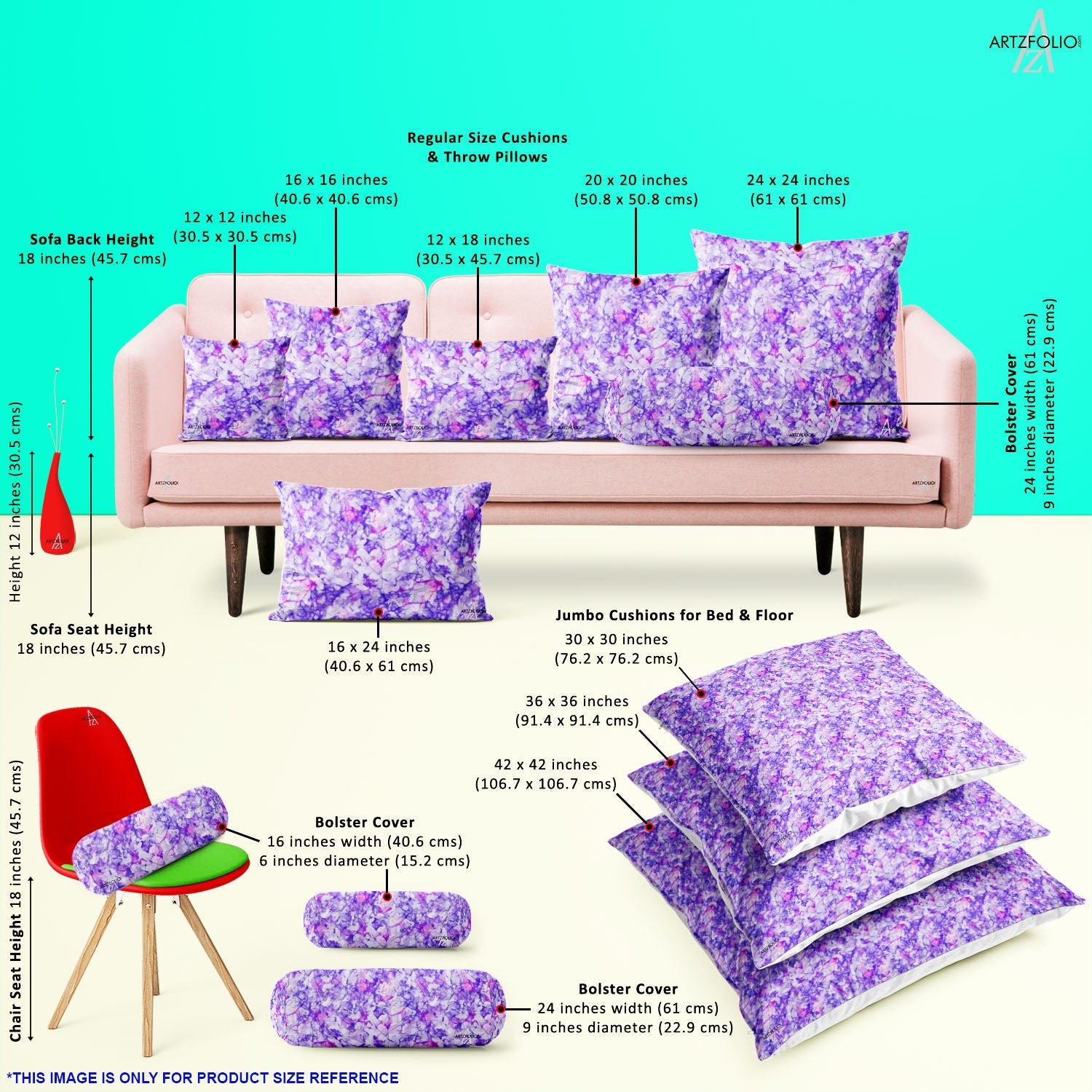 Bright Purple Cushion Cover Throw Pillow