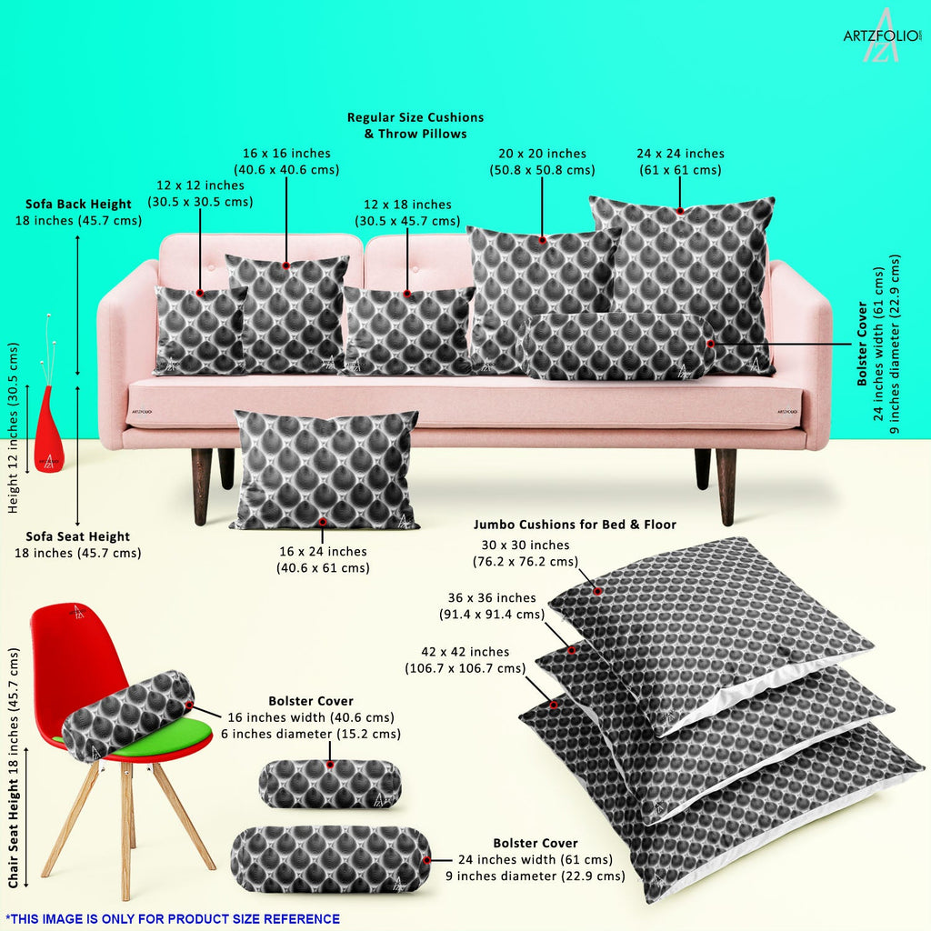 Monochrome Cone Illusion Cushion Cover Throw Pillow