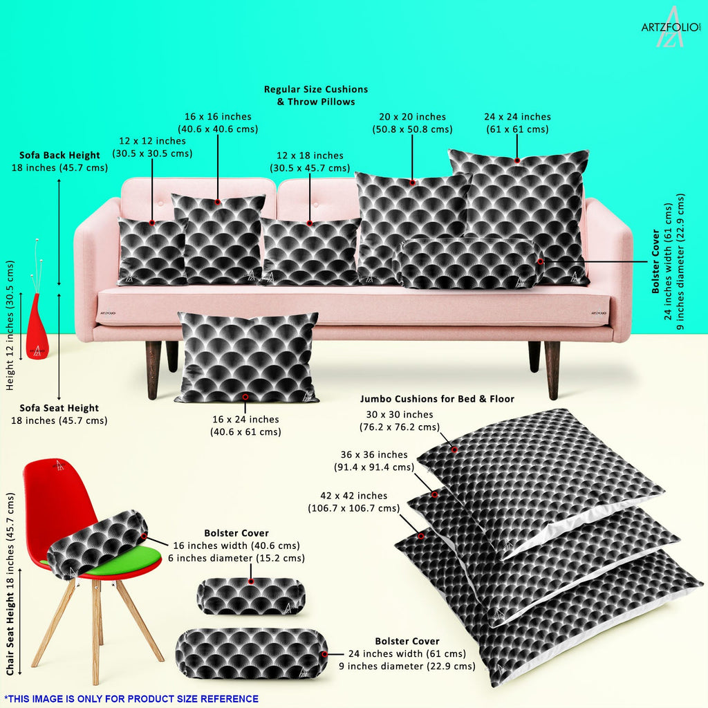 Monochrome Ellipse Cushion Cover Throw Pillow