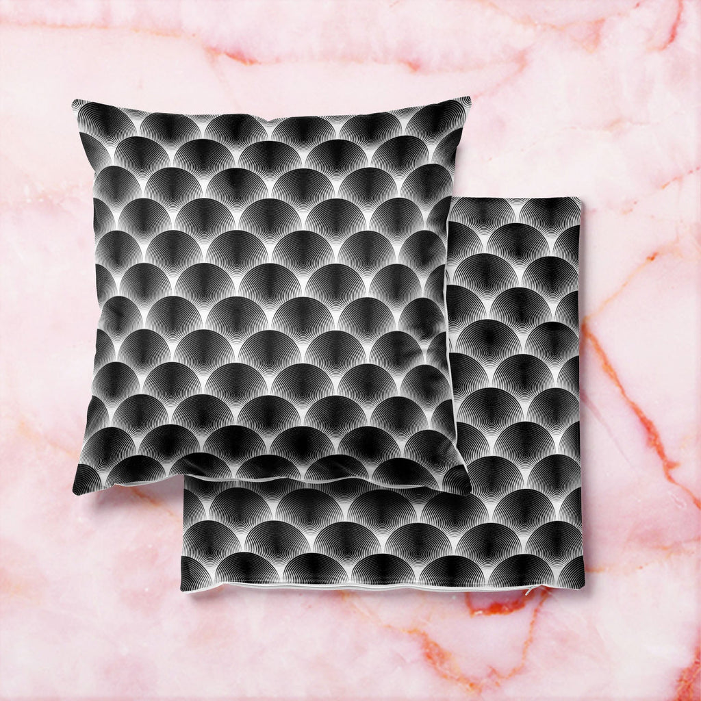 Monochrome Ellipse Cushion Cover Throw Pillow