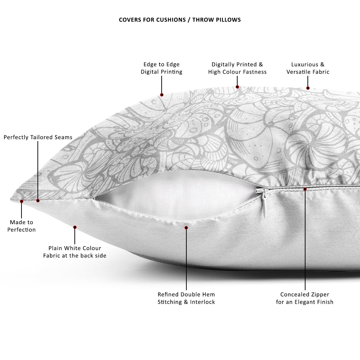 Seashells Cushion Cover Throw Pillow