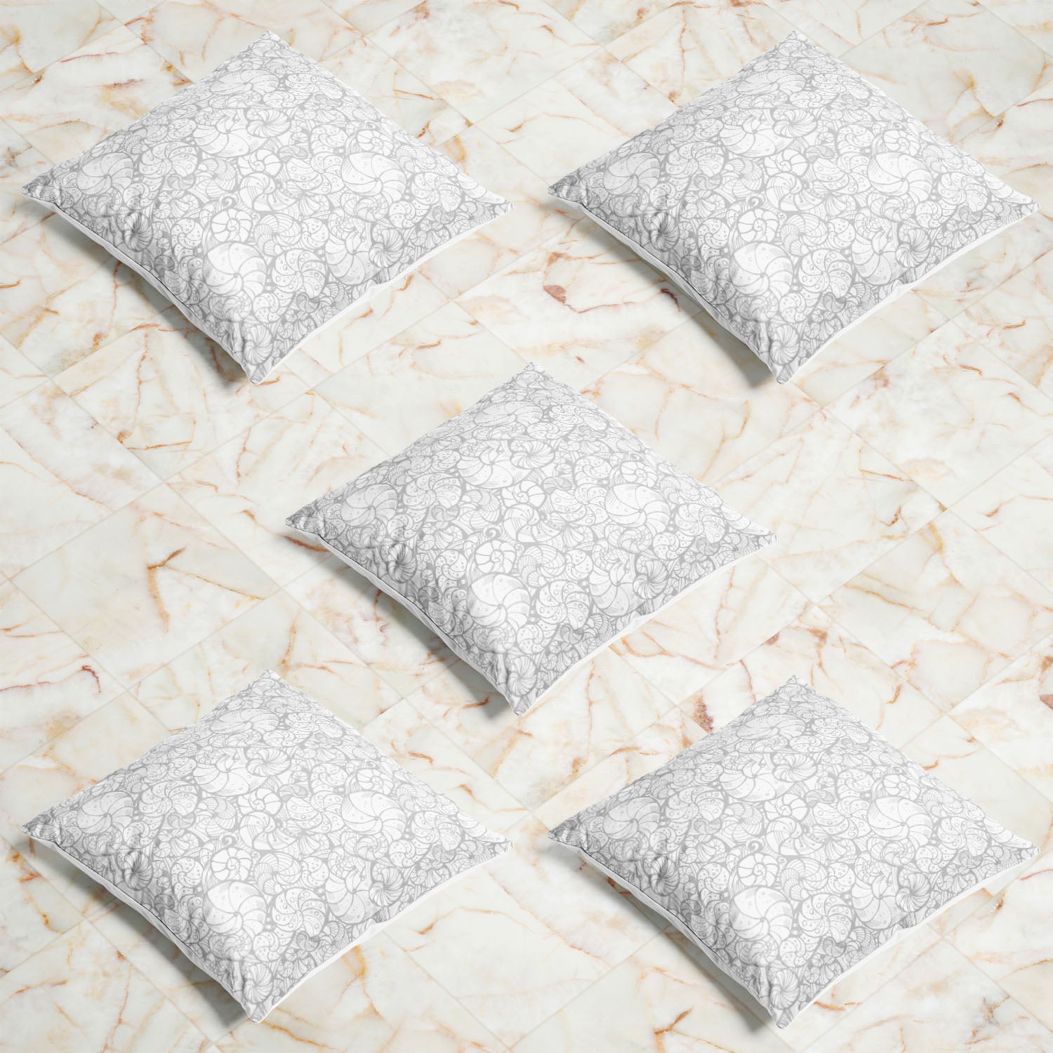 Seashells Cushion Cover Throw Pillow