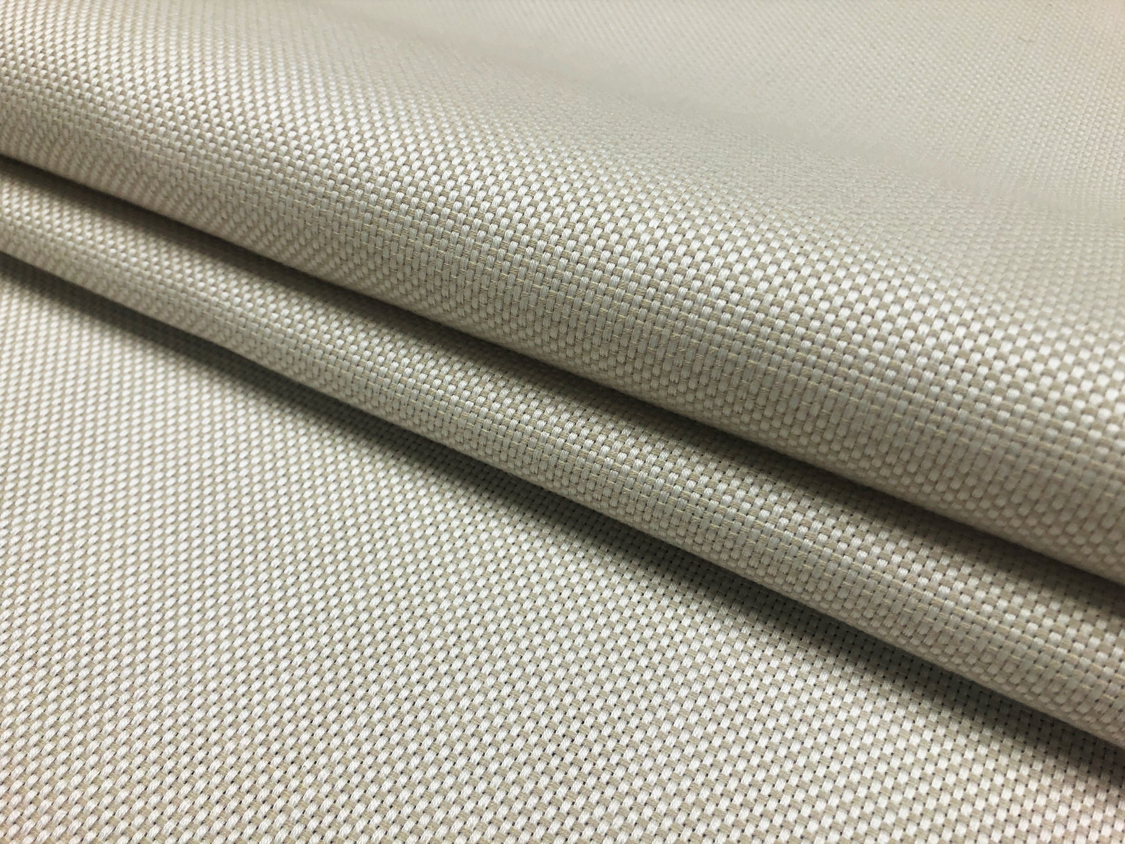 Designer Water & Stain Resistant Indoor Outdoor MCM Mid Century Modern Cream Upholstery Drapery Fabric