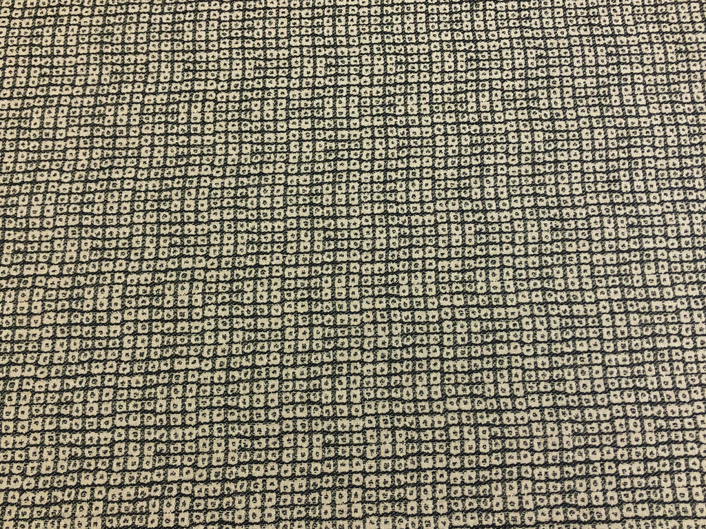 Designer Water & Stain Resistant Solution Dyed Acrylic Black Beige Geometric Abstract Upholstery Drapery Fabric