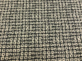 Designer Water & Stain Resistant Solution Dyed Acrylic Black Beige Geometric Abstract Upholstery Drapery Fabric