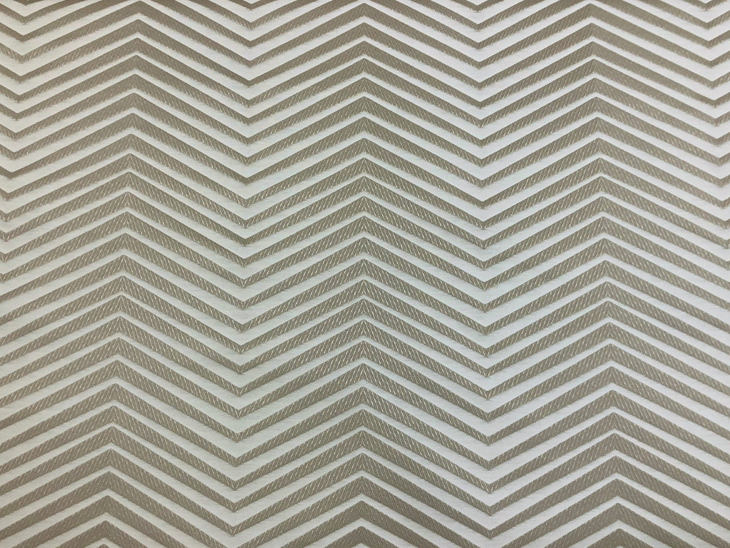 Romo Black Edition Xanadu Clay 7591/05 Beige Cream Silk Cotton Chevron Upholstery Drapery Fabric